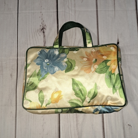 Allegro Pacific Floral Travel Bag Cosmetic Toiletry Makeup - Picture 1 of 11